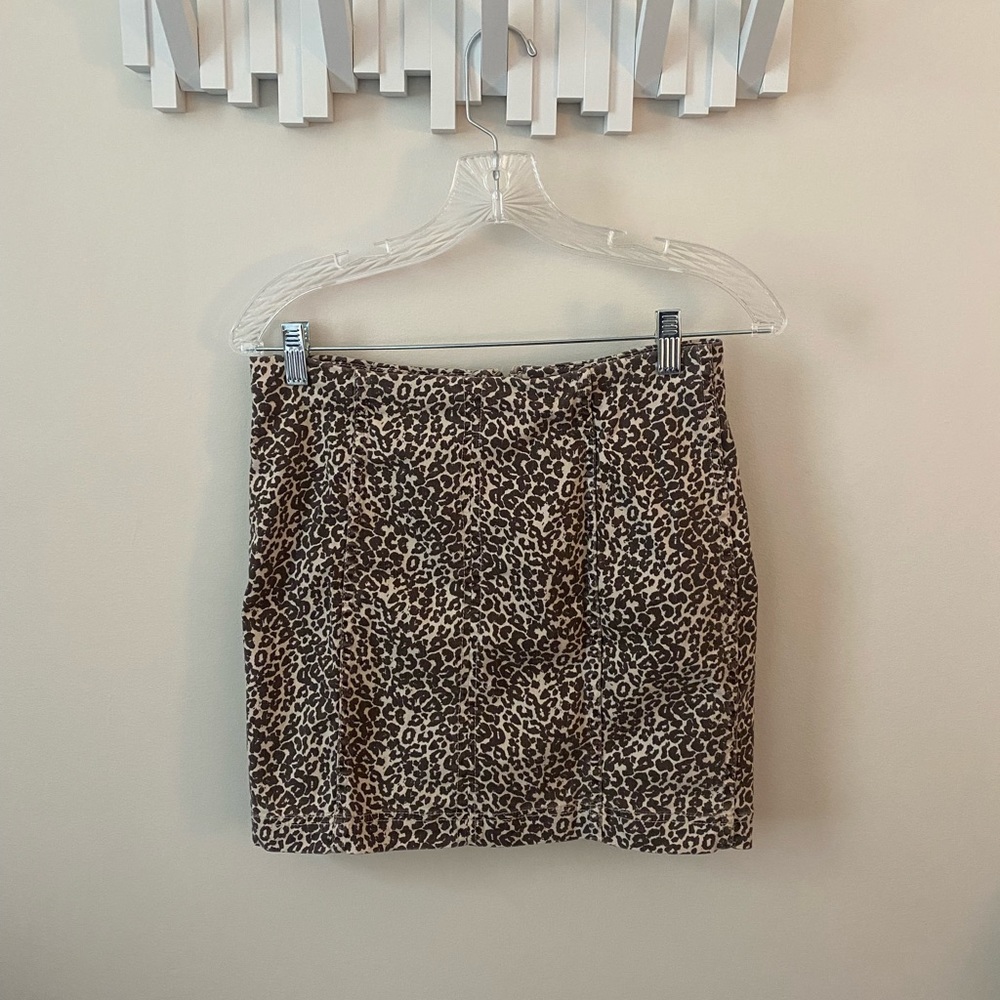 Free people leopard skirt